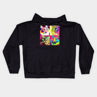 Ragamuffin Pop Art - Cat Lover Gift Kids Hoodie